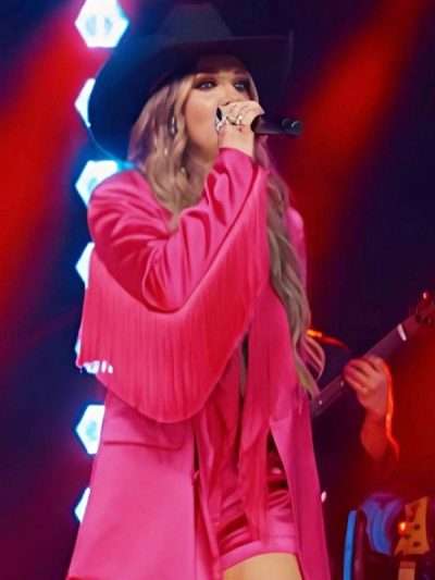 Britnee Kellogg The Road 2025 Pink Fringe Blazer