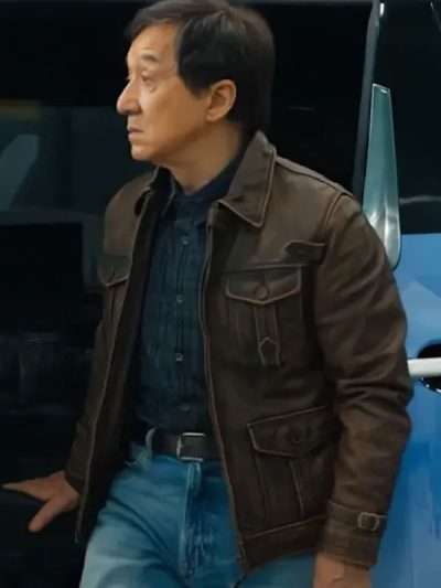 Jackie Chan The Shadow’s Edge Brown Leather Jacket
