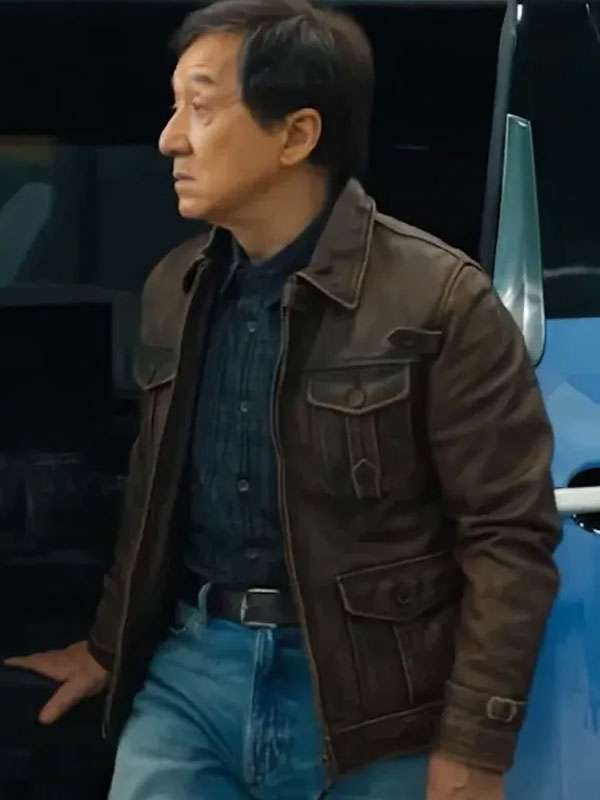 Jackie Chan The Shadow’s Edge Brown Leather Jacket