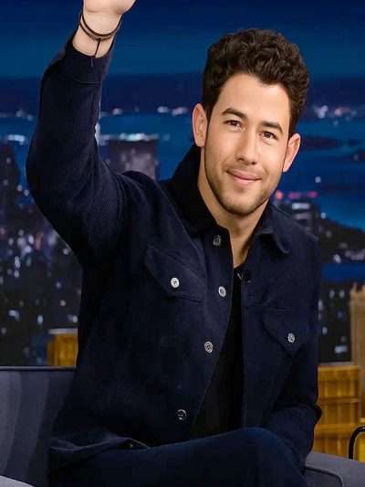 Nick Jonas The Tonight Show S13 Suede Leather Jacket