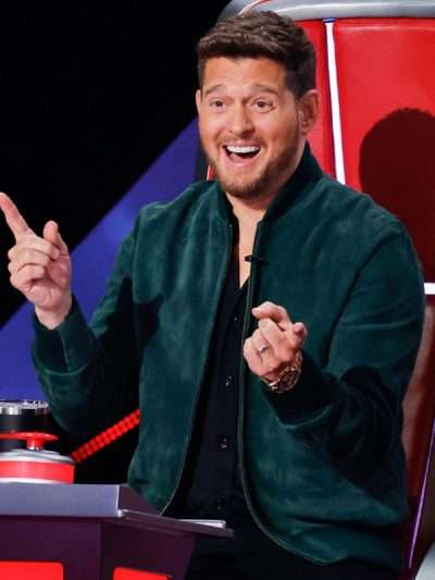The Voice S28 Michael Buble Suede Leather Jacket