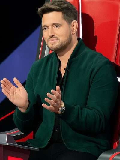 The Voice S28 Michael Buble Green Bomber Jacket
