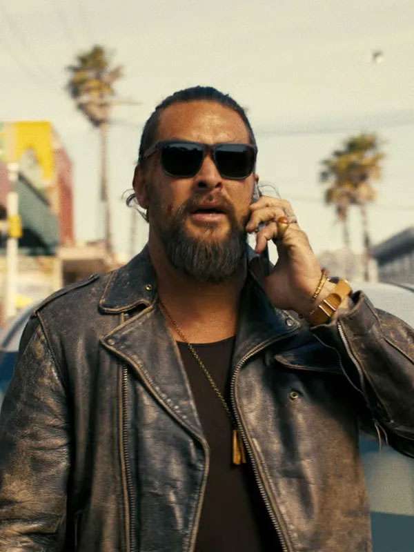 Jason Momoa The Wrecking Crew Black Leather Jacket