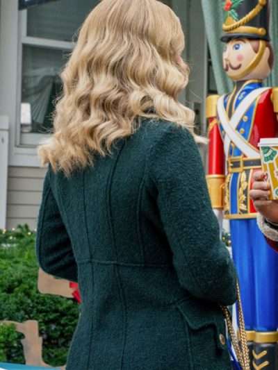 There's No Place Like Christmas 2025 Cindy Busby Green Wool Coat