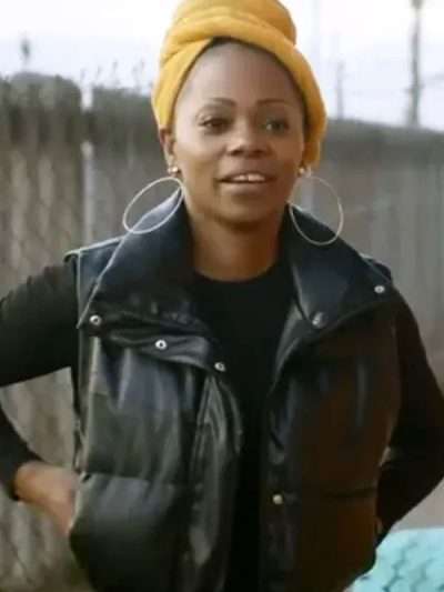 Tiffany Haddish Goes Off Sparkle Clark Black Puffer Vest