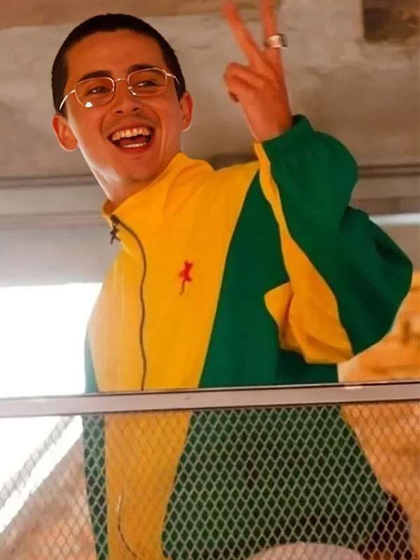 Marty Supreme Timothée Chalame Yellow and Green Jacket