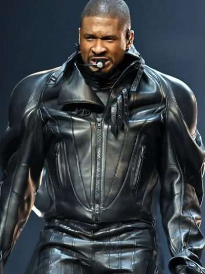 Usher Past Present Future Tour Black Leather Jacket