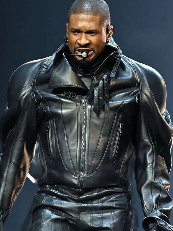 Usher Past Present Future Tour Black Leather Jacket