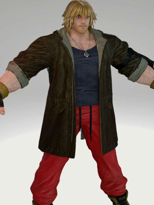 Video Game Street Fighter 6 Ken Brown Cotton Coat