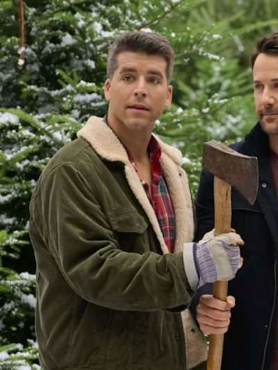 We Met in December 2025 David Pinard Green Corduroy Jacket