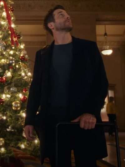 We Met in December 2025 Niall Matter Blue Wool Coat