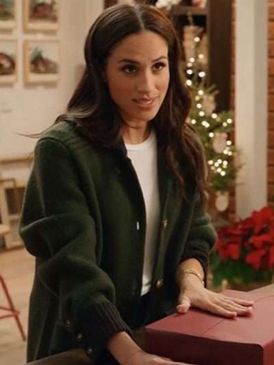 With Love Meghan Holiday Celebration Meghan Markle Green Jacket