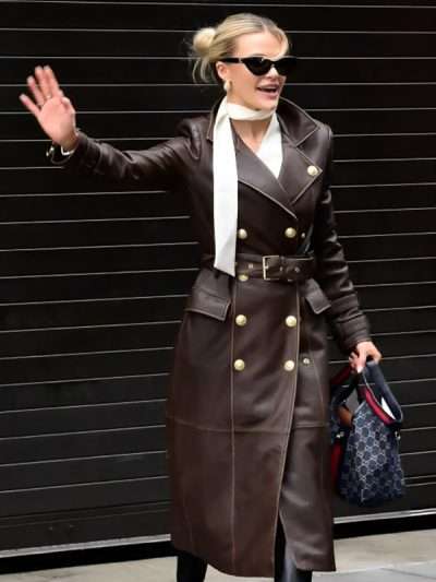 NYC Witney Carso Brown Leather Coat