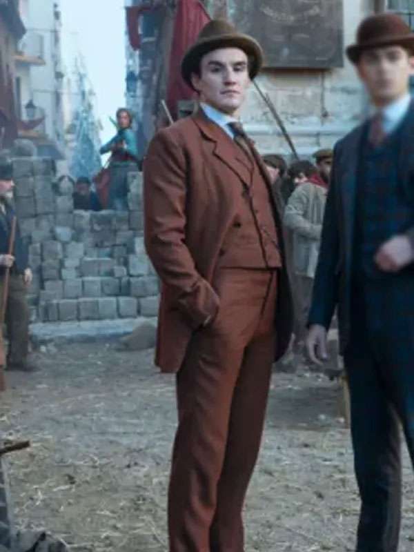 Young Sherlock 2026 Dónal Finn Brown Suit