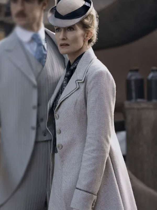 Young Sherlock S01 Natascha McElhone Grey Coat