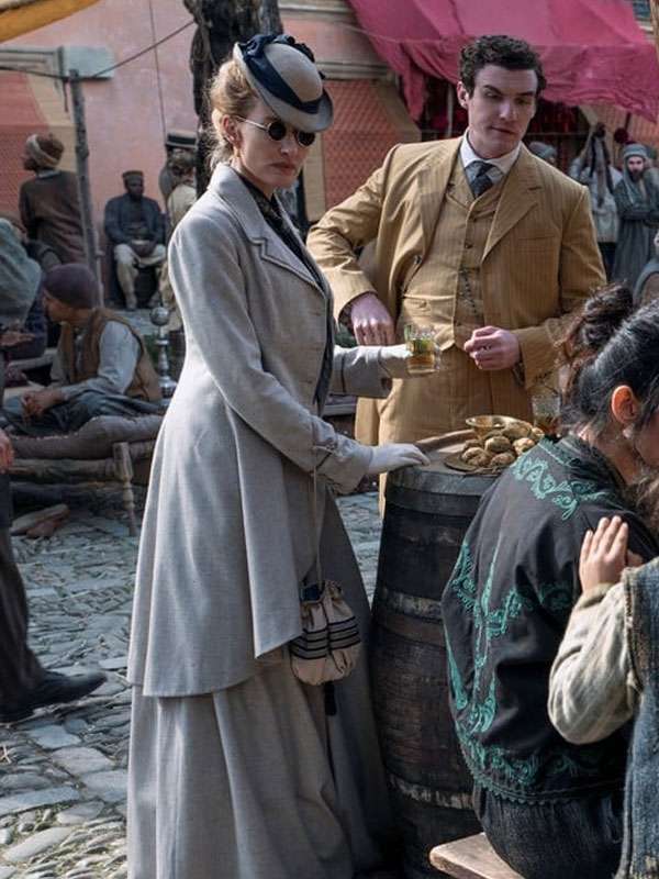 Young Sherlock 2026 Natascha McElhone Grey Wool Coat