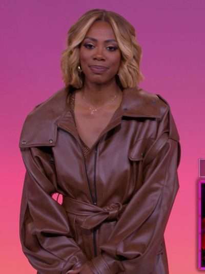 Yvonne Orji Pop The Balloon Live 2025 Brown Leather Jacket