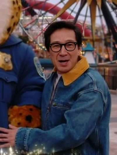 Disney Park Visit 2025 Ke Huy Quan Blue Denim Jacket