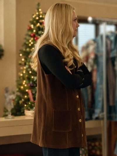 A Wild West Christmas Emily Winters Brown Suede Leather Vest