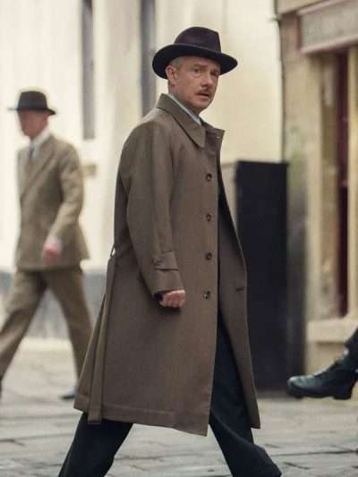 Agatha Christie’s Seven Dials 2026 Superintendent Battle Brown Coat