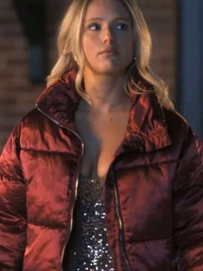 Alexandra Beaton Finding Her Edge Maroon Puffer Jacket