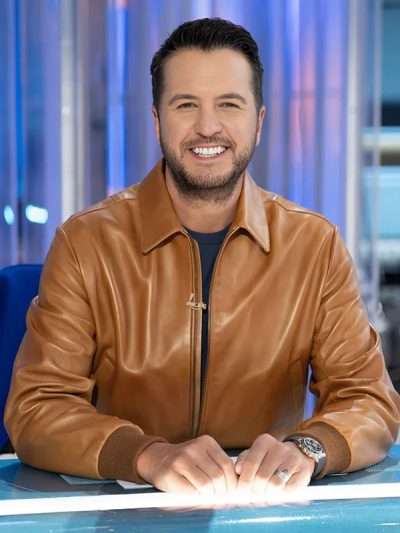 Luke Bryan American Idol S24 Brown Bomber Jacket