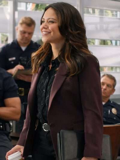 TV Series The Rookie Alyssa Diaz Maroon Blazer