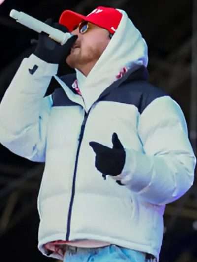 American Singer Bailey Zimmerman White Puffer Jacket