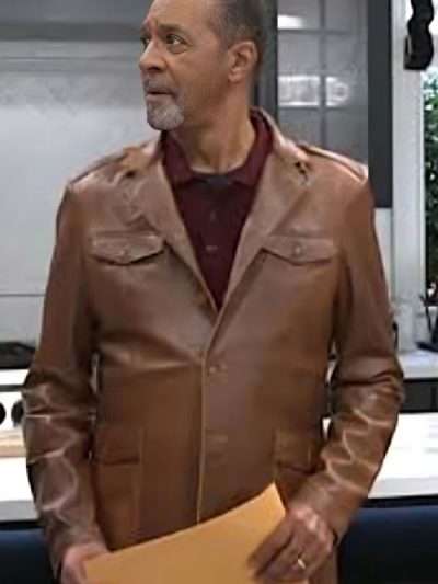 Beyond the Gates S01 Clifton Davis Brown Leather Jacket