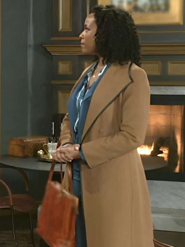 Beyond the Gates 2026 Naomi Hamilton Hawthorne Brown Wool Coat