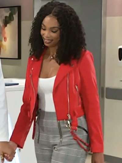 Beyond the Gates Chelsea Hamilton Red Leather Jacket