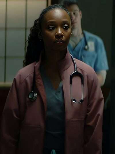 Brilliant Minds 2026 Ashleigh LaThrop Pink Scrub Jacket
