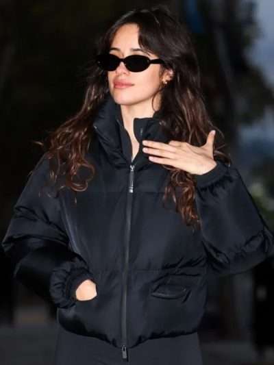 American Singer Camila Cabello Black Puffer Jacket