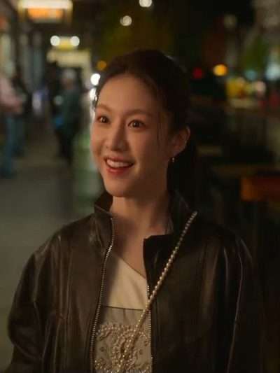 Cha Mu-hee Can This Love Be Translated Black Leather Jacket