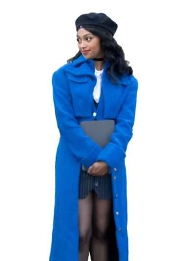 Colby Muhammad Beyond the Gates 2025 Blue Wool Coat
