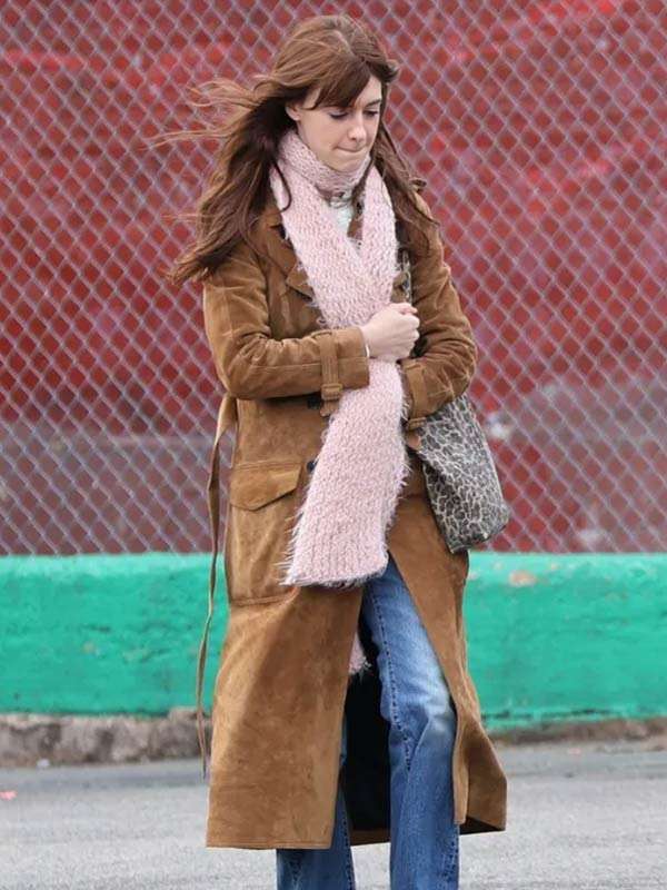 Daisy Edgar Jones Here Comes The Flood Brown Trench Coat
