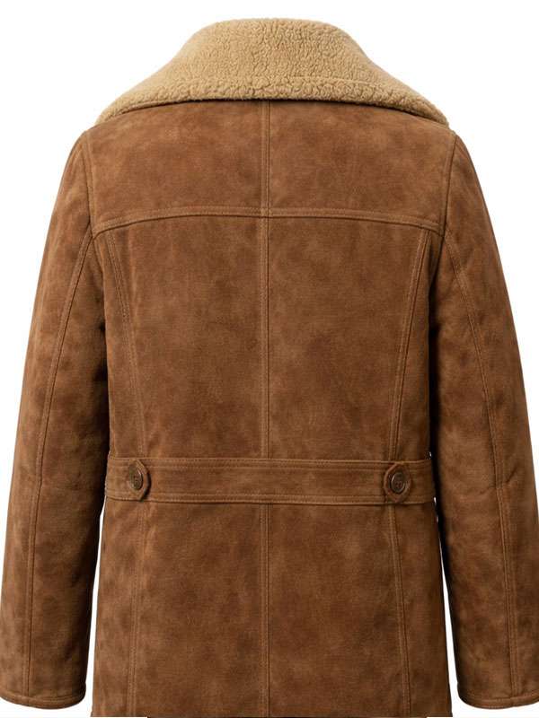 Edoardo Pesce The Big Fake 2026 Brown Suede Leather Jacket