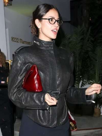 Eiza Gonzalez Black Leather Jacket