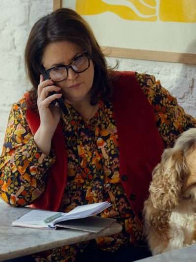 TV Series Run Away Ruth Jones Red Vest
