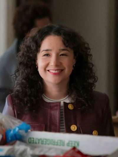 Elsbeth S03 Sarah Steele Maroon Leather Jacket