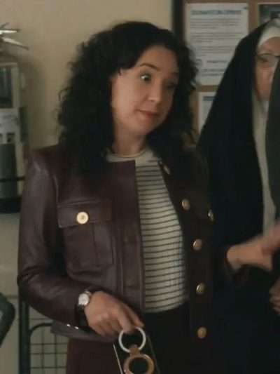 Sarah Steele Elsbeth Cropped Leather Jacket