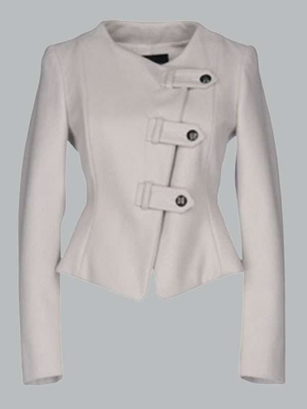 Emily In Paris 2025 Thalia Besson Grey Wool Jacket