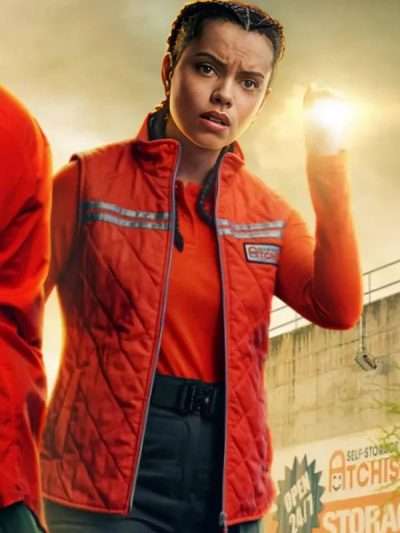 Cold Storage 2026 Georgina Campbell Orange Quilted Vest