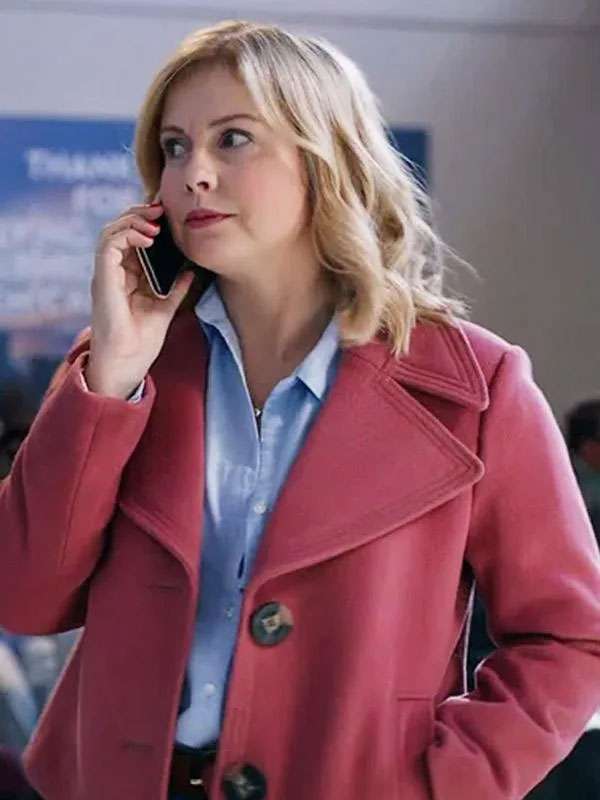 Ghosts S05 Rose McIver Pink Wool Jacket