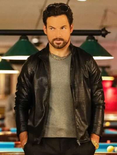 Buy Wild Cards 2026 Cole Ellis Black Leather Jacket