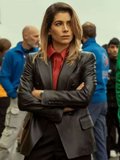 Buy Motorvalley Giulia Michelini Black Leather Blazer