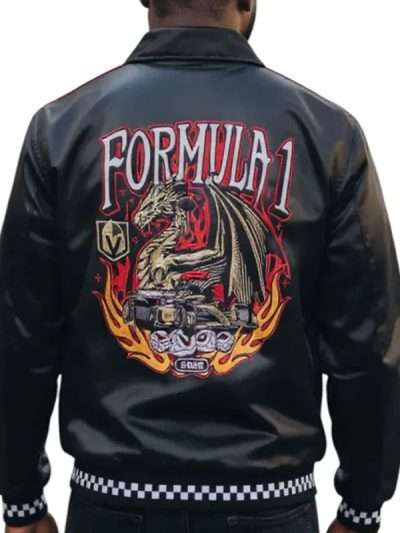 Ben Stiller F1 Grand Prix Black Bomber Jacket