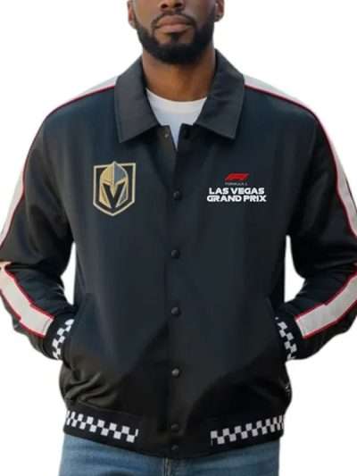 Golden Knights Las Vegas F1 Grand Prix 2025 Black Jacket
