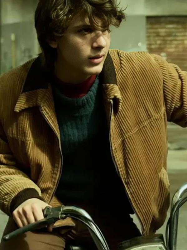 Gomorrah The Origins 2026 Luca Lubrano Brown Corduroy Jacket