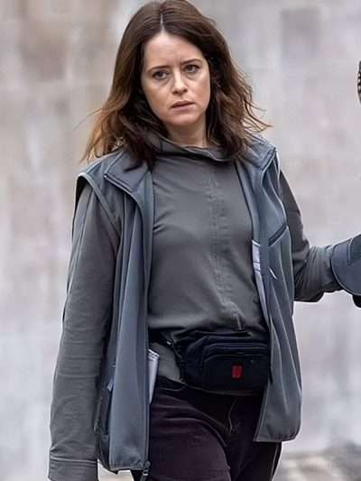 Claire Foy H Is for Hawk Grey Vest